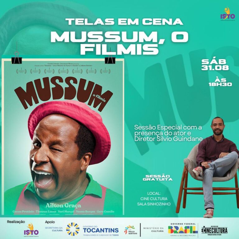 Telas em Cena recebe no próximo sábado, 31, o diretor do filme “Mussum”, Silvio Guindane